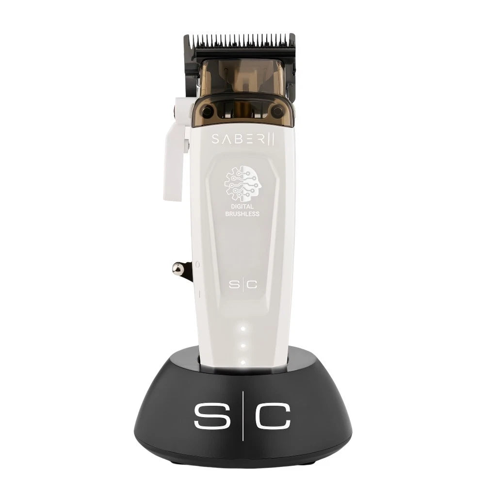 Stylecraft Clipper 2.0 + Trimmer Weiß Barber Set Metallgehäuse Zero Gap