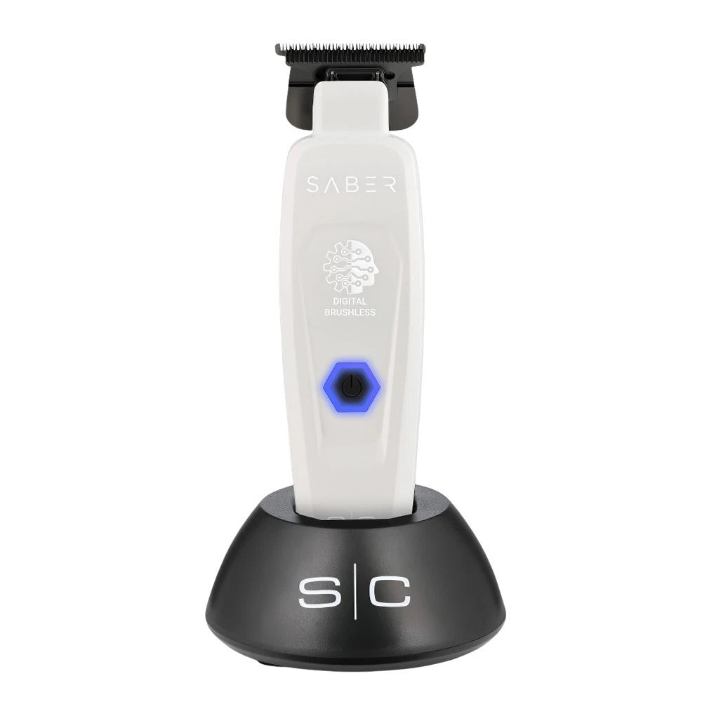 Stylecraft Clipper 2.0 + Trimmer Weiß Barber Set Metallgehäuse Zero Gap
